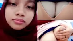 Cewek Berjilbab Merah Menggoda Di Ometv
