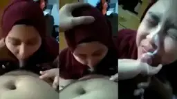 Crot Muncrat Deras Di Wajah Polos Hijaber Sampai Belepotan